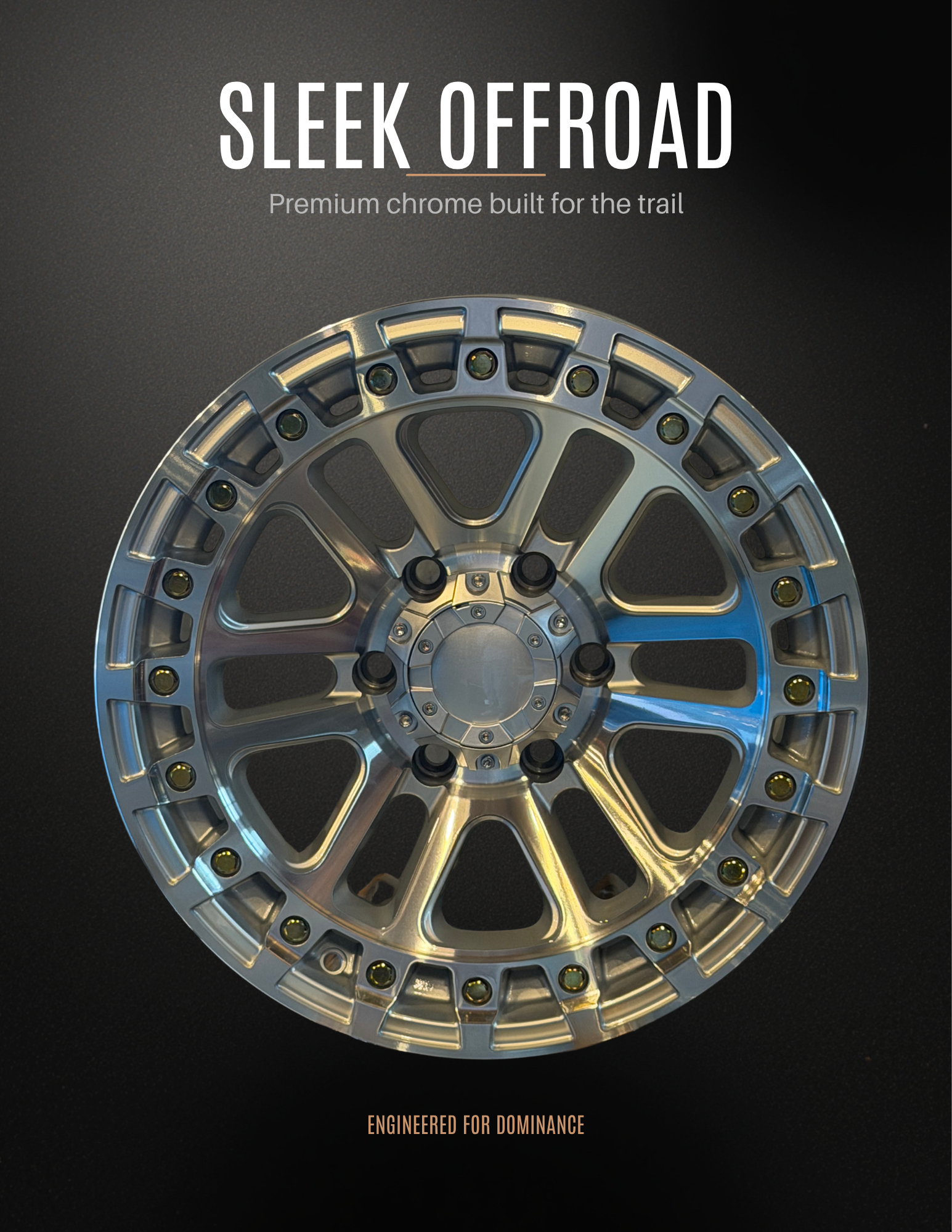 AXD-OFFROAD AS5 MACHINE SILVER ACCENT 17X8.5