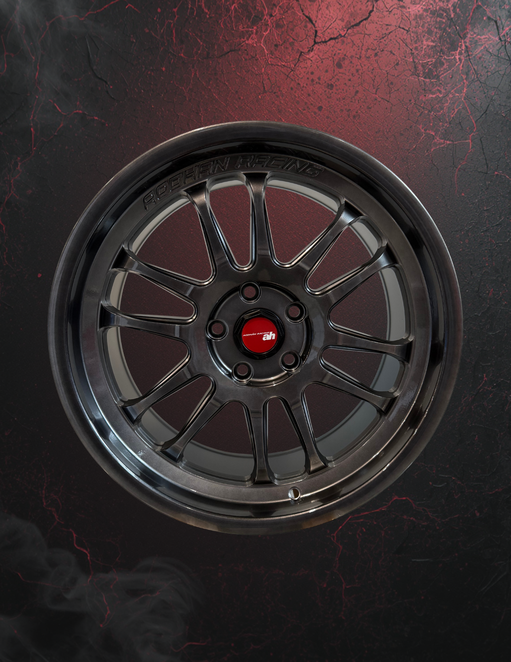 AODHAN-AH07 HYPER BLACK 18X8.5 5X4.5 SINGLE PHASE FORGING CONSTRUCTION (stagger set)