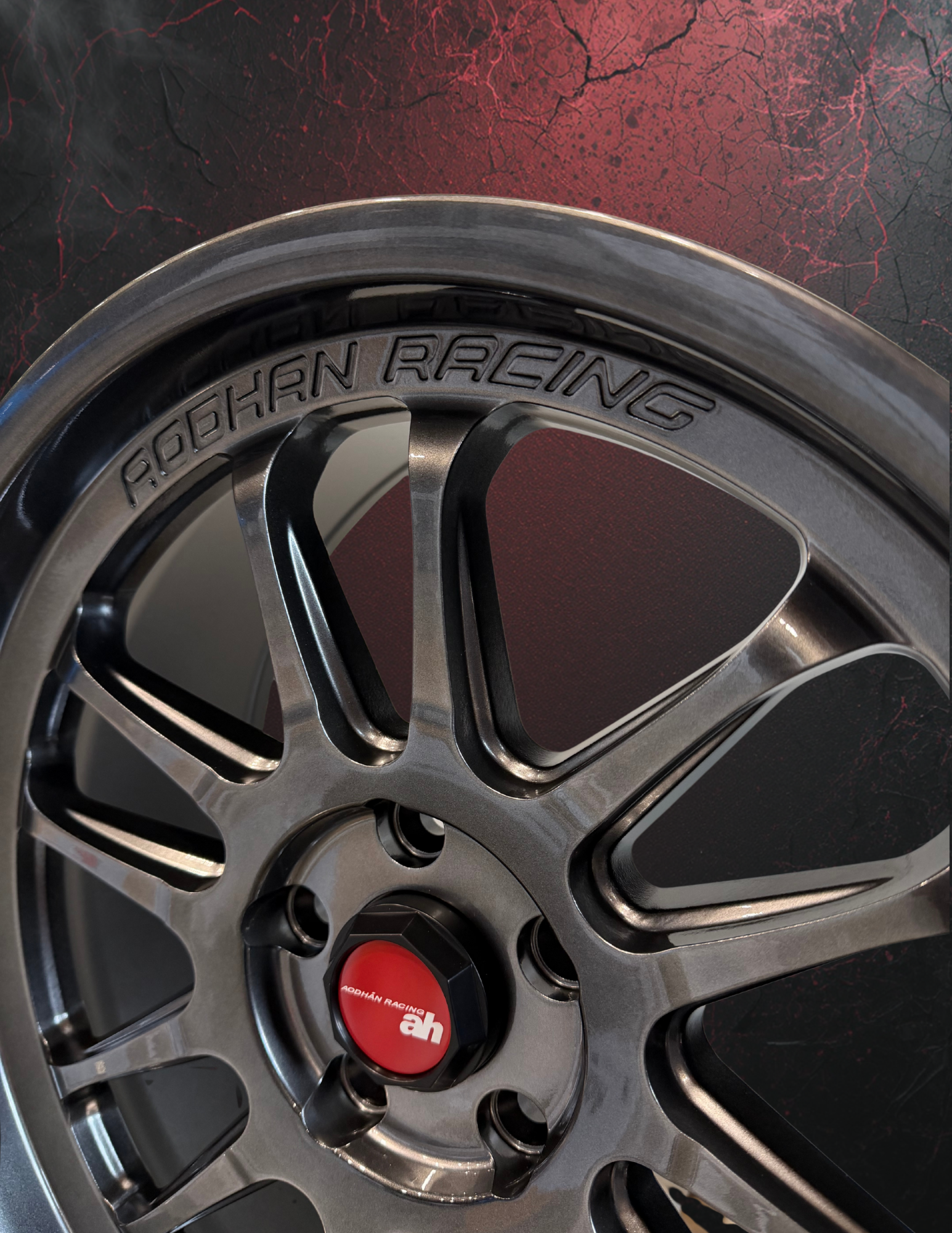AODHAN-AH07 HYPER BLACK 18X8.5 5X4.5 SINGLE PHASE FORGING CONSTRUCTION (stagger set)