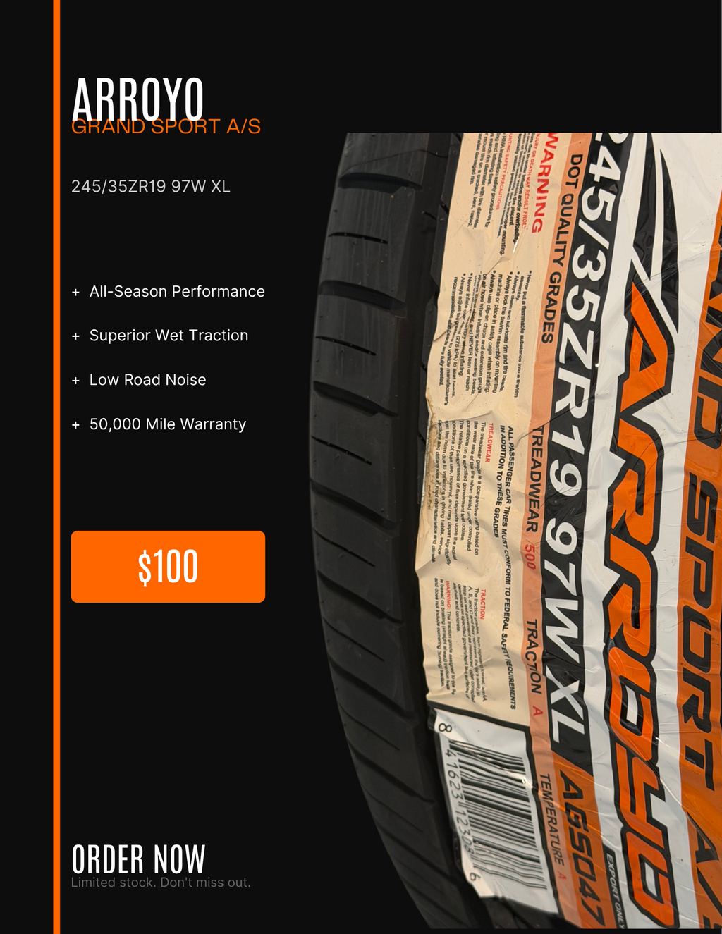 245/35R19 ARROYO GRAND SPORT A/S 97W