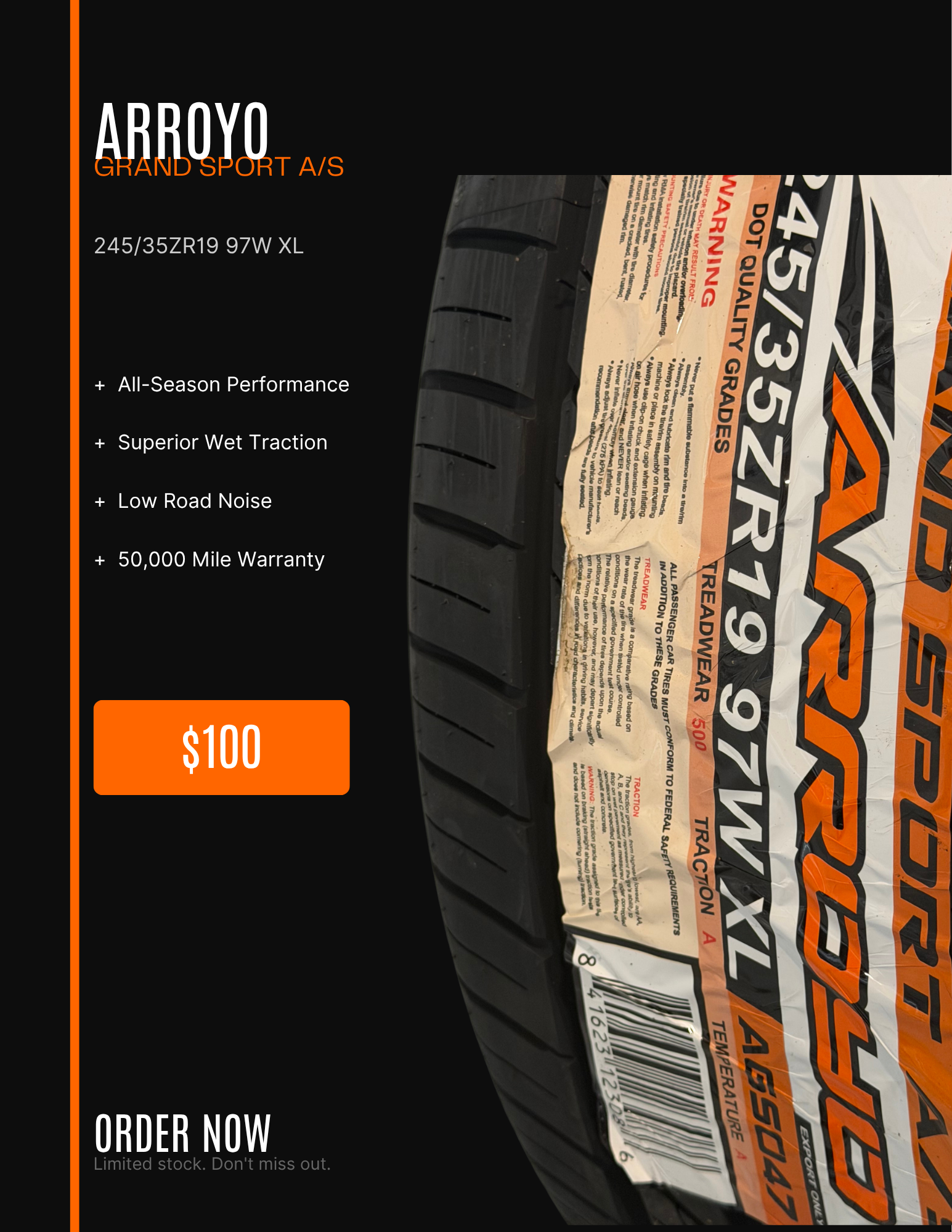 245/35R19 ARROYO GRAND SPORT A/S 97W