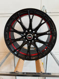 SPEC-1 SP-59 Gloss Black & Red Undercut 17x7.5