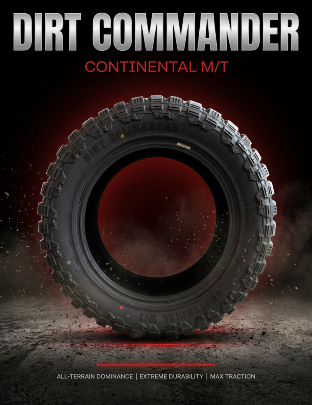 LT33X12.50 CENTENNIAL DIRT COMMANDER M/T OFFROAD TIRES