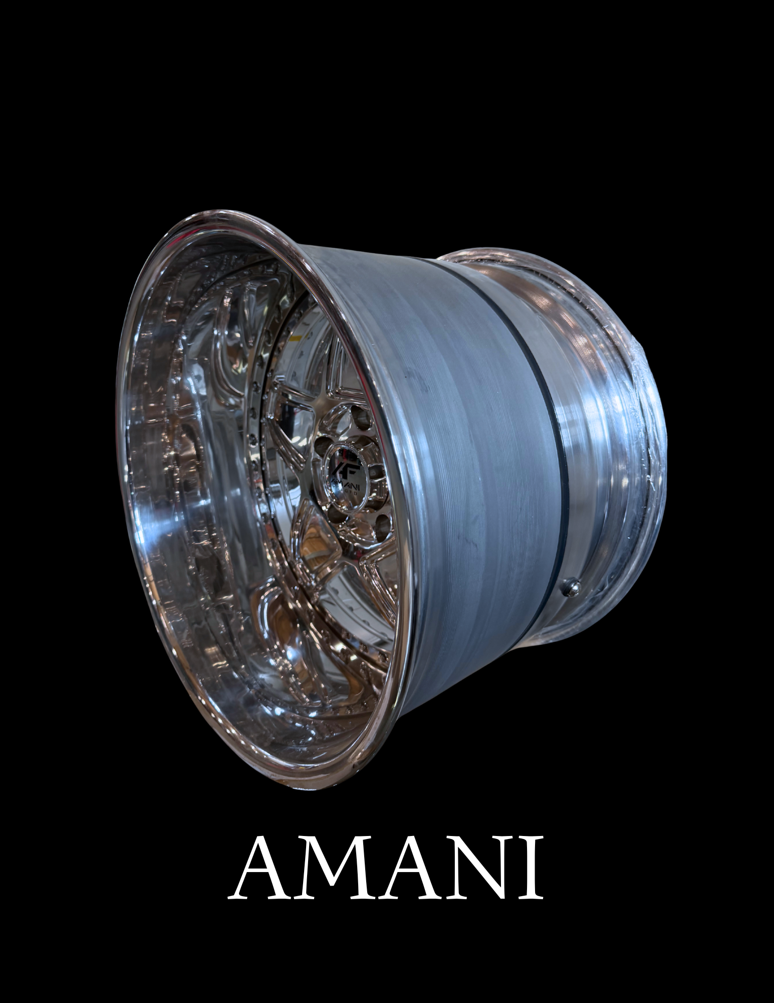 AMANI MC-13 18X13 5X127 -64 +78.1 3PC EXPOSED BOLTS POLISHED