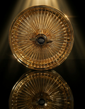 PLAYER WIRE WHEEL 14X7 REVERSE ALL GOLD 100 SPOKES