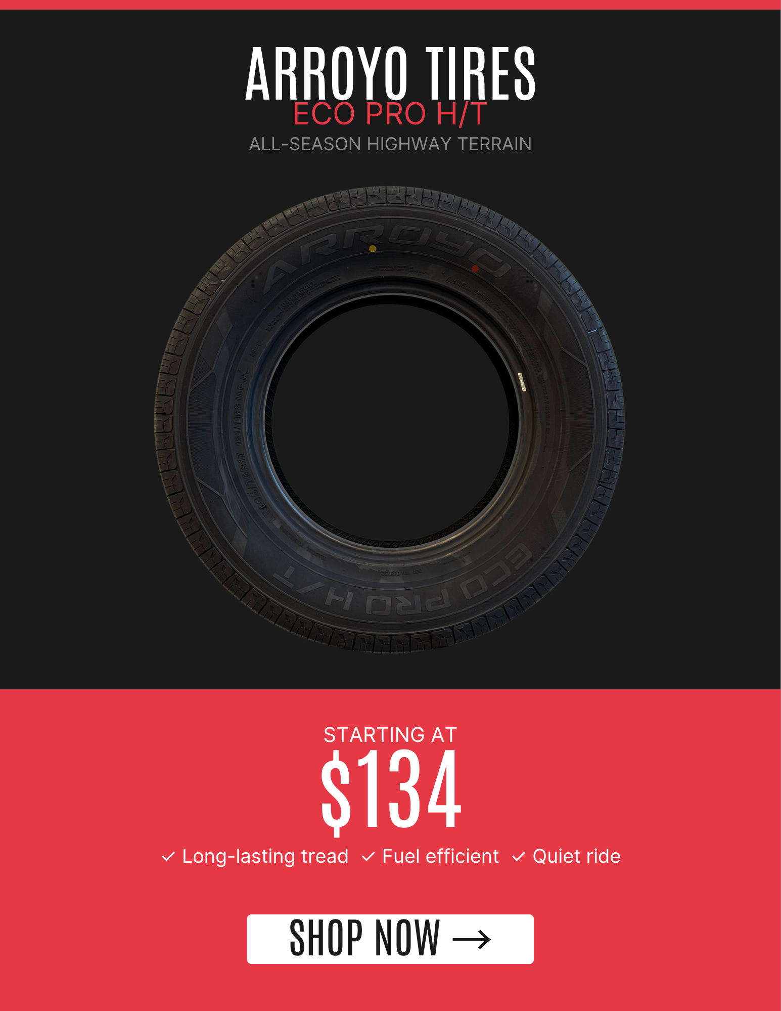 LT265/70R17 ARROYO ECO PRO H/T