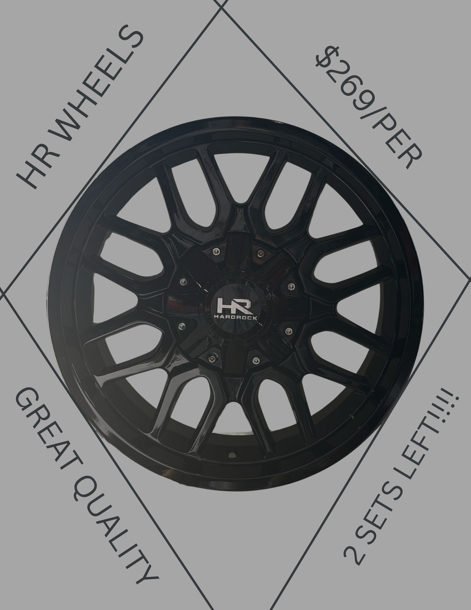 HARDROCK (COMMNANDER) H709 GLOSS BLACK 20X9