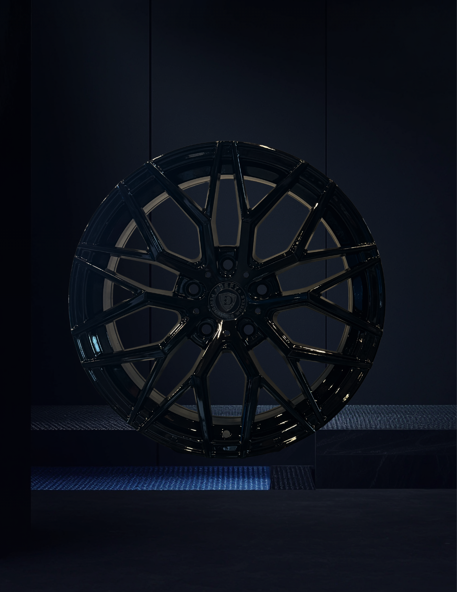 DEFY-WHEELS D07 GLOSS BLACK 17X7.5 5X4.5