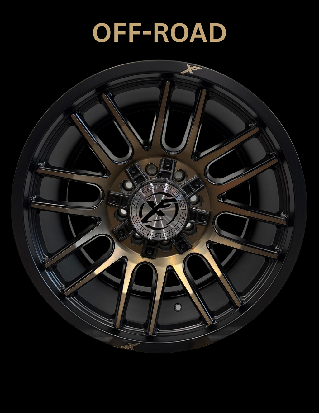 XF OFFROAD-XF232 SATIN BLACK MACHINED+BRONZE TINT 20X10
